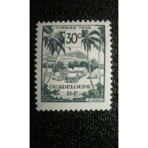 Timbre France Guadeloupe ( Yt T 42 ) 1947 Paysage