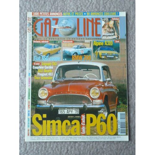 Gazoline N° 40 - Simca P60 - Fiat 850 Coupé - Bmw 700 - Alpine A310 - Triumph Tr3