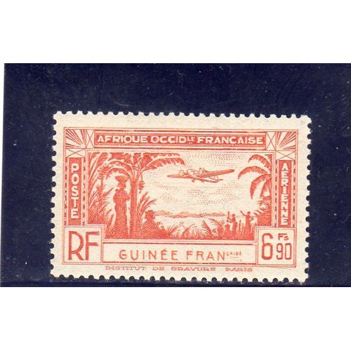 Timbre De Poste Aérienne De Guinée (Avion)