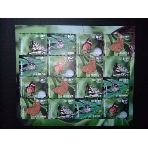 Samoa 2015 Fauna Butterflies Papillons Bloc 99 ** Mnh Airmail Expres