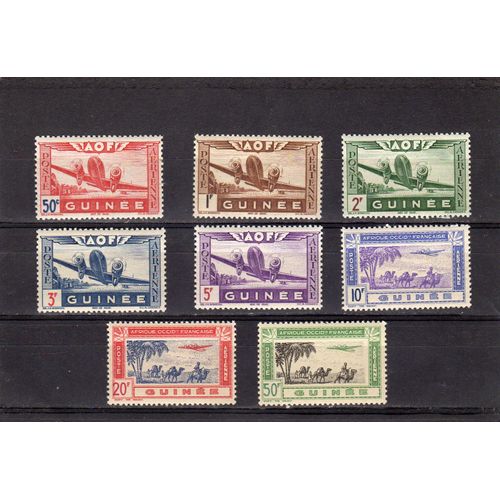 Timbres De Poste Aérienne De Guinée (Avion)