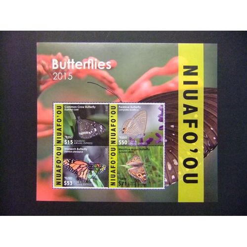 Niuafo´Ou 2015 Fauna Butterflies Papillons Mariposas Bloc 62 ** Mnh Airmail Expres