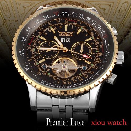Jargar Montre Homme Automatique Mécanique Classique De Laiton Avec La Boite