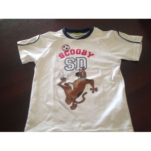 T-Shirt Scooby-Doo Polyester 6 Ans Blanc