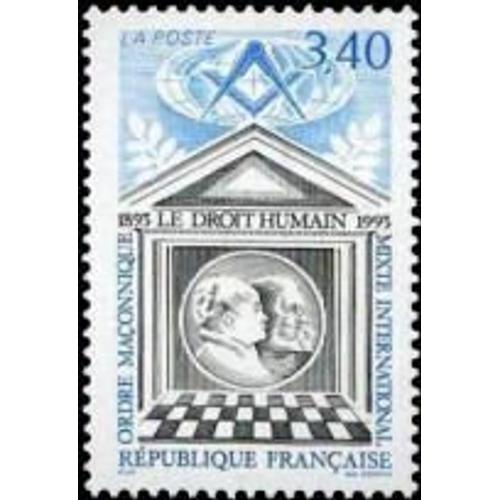 Centenaire Du "Droit Humain" Ordre Maçonnique Mixte International Année 1993 N° 2796 Yvert Et Tellier Luxe