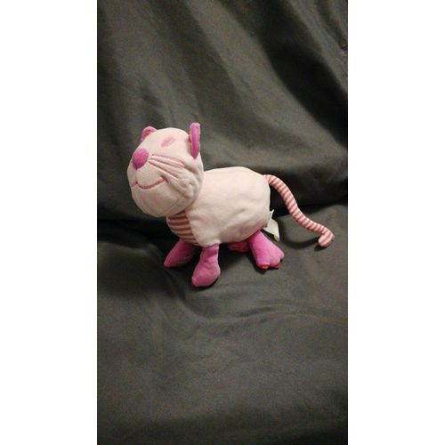 Doudou Chat Rose Rayé Tcf Tout Compte Fait