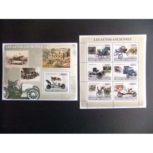 Comores 2008 Coches Antiguos Michel Nº 1825/30 + Bloc 433 ** Mnh