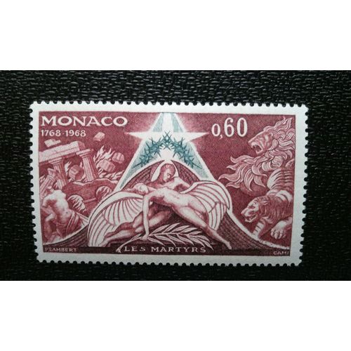 Timbre Monaco ( Yt 762 ) 1968 Illustration À 'les Martyrs'