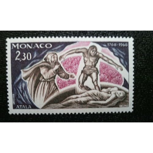 Timbre Monaco ( Yt 763 ) 1968 Illustration 'les Martyrs'