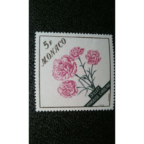 Timbre Monaco ( Yt 514 ) 1959 Dianthus 'princesse Caroline'