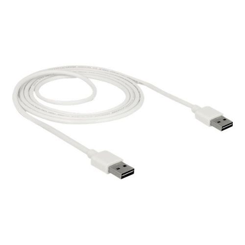 Delock Easy - Câble USB - USB (M) reversible pour USB (M) reversible - USB 2.0 - 2 m - blanc