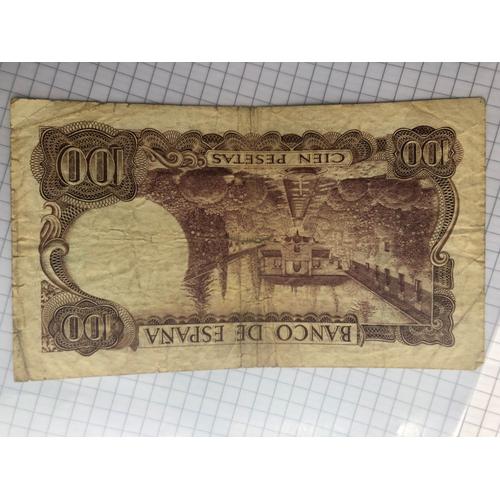 Ancien Billet 100 Pesetas 1970
