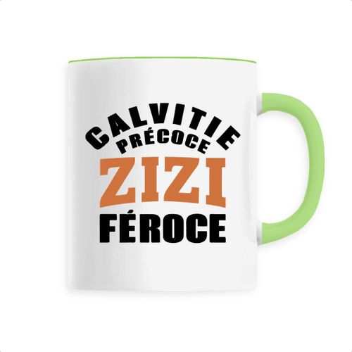 Mug "Calvitie Pre?Coce, Zizi Fe?Roce" - Confectionné En France - Tasse Originale En Céramique - Cadeau Anniversaire Humour Original Rigolo