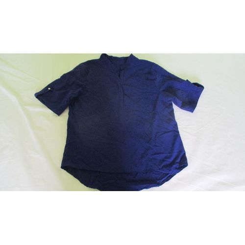 Tunique / Blouse Fluide Bleu Indigo Taille L