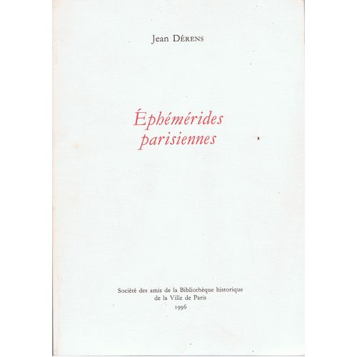 Ephémérides Parisiennes