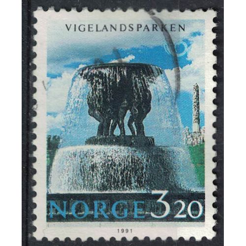 Norvège 1991 Oblitéré Used Vigelandsparken Parc De Sculptures Installation Gustav Vigeland Su