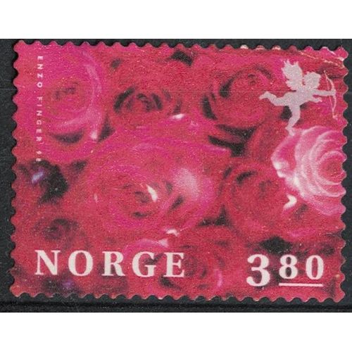 Norvège 1998 Used Sans Gomme Roses Saint Valentin Enzo Finger Designer Su