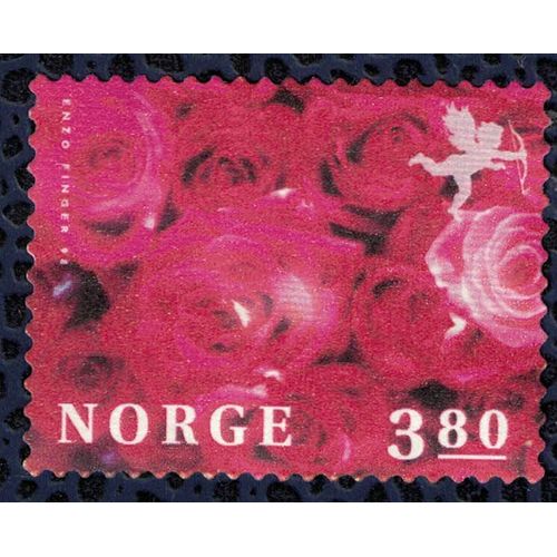 Norvège 1998 Used Sans Gomme Roses Saint Valentin Enzo Finger Designer Su