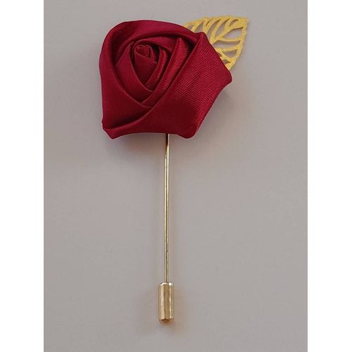 Broche De Couleur Rouge Bourgogne Forme De Rose Pour Costume Ou Veste Pour Du Style ...