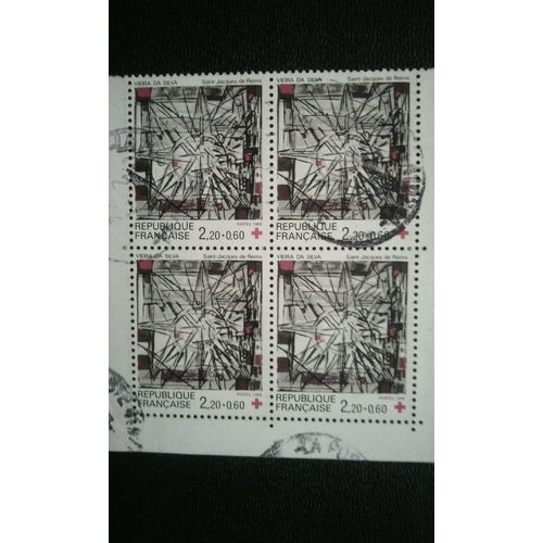 Timbre France ( Yt 2449 ) 1986 Fenêtre De Vieira Da Silva - Eglise De Saint Jacques De Reims