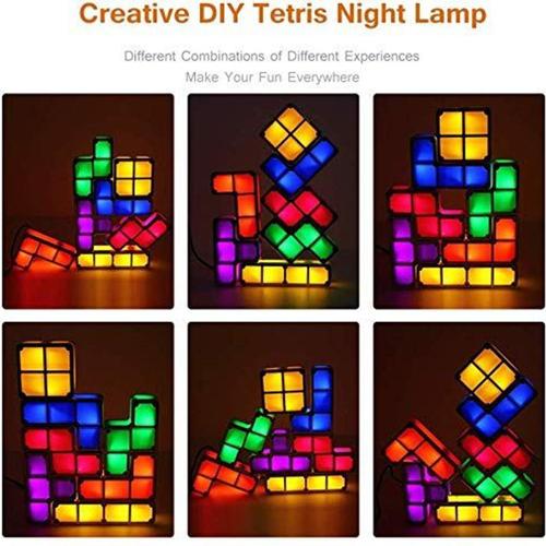 Lampe Tetris, Attoe Led Tetris Empilable Veilleuse 7 Couleurs Verrouillage Par Induction Klb