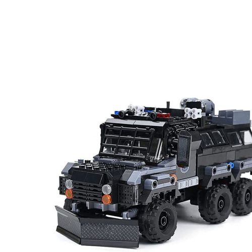 Jeu De Blocs De Construction Thème Militaire City Swat Avec Véhicules Blindés Klb