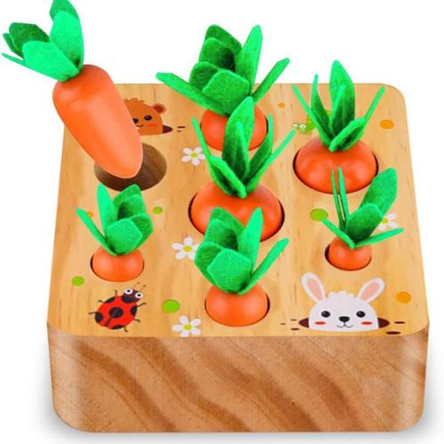 Jeu De Récolte De Carottes, Jouets En Bois Pour Garçons Et Filles D'âge Klb