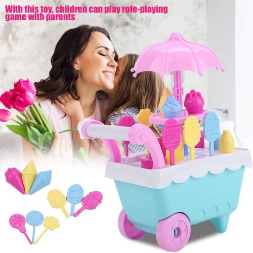 Jouet De Chariot À Bonbons, Mini Camion De Crème Glacée, Lumières Fraîches Portables Klb