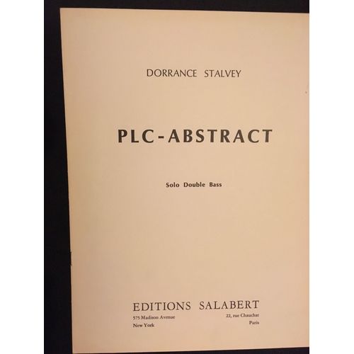 Plc-Abstract Pour Contrebasse De Dorrance Stalvey