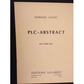 Plc-Abstract Pour Contrebasse De Dorrance Stalvey