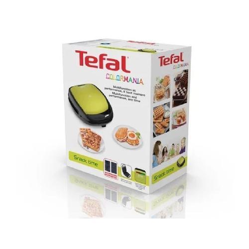 Tefal Colormania Snack Time SW341312 - Gaufrier/machine à croque-monsieur - 700 Watt - noir/vert