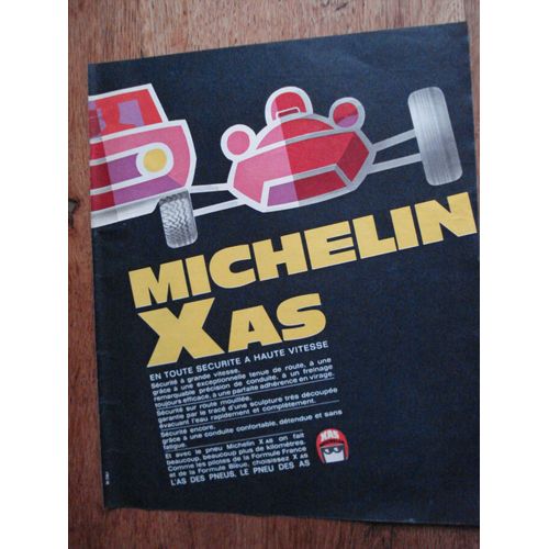 Publicité Années 60 Pneus Michelin Xas