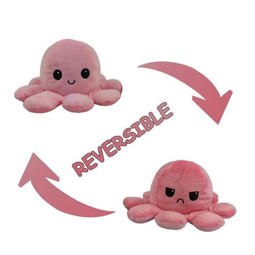 Peluche Pieuvre Réversible - Expression Émotionnelle Pour Les Enfants Klb