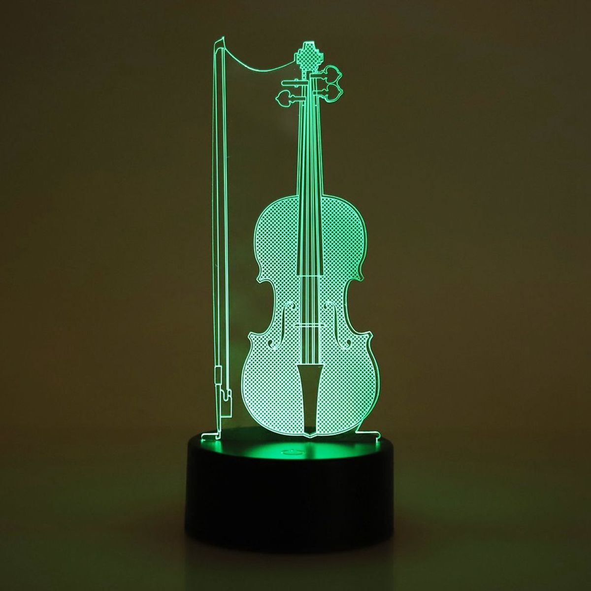 Veilleuse Abs Support De Base Violoncelle Forme Lampe Tactil... - 7