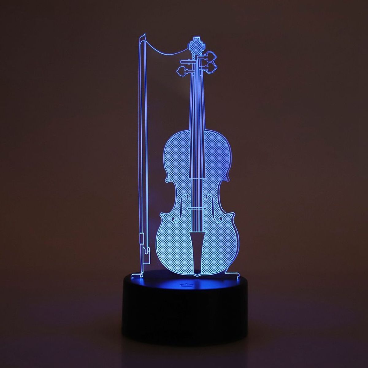 Veilleuse Abs Support De Base Violoncelle Forme Lampe Tactil... - 8