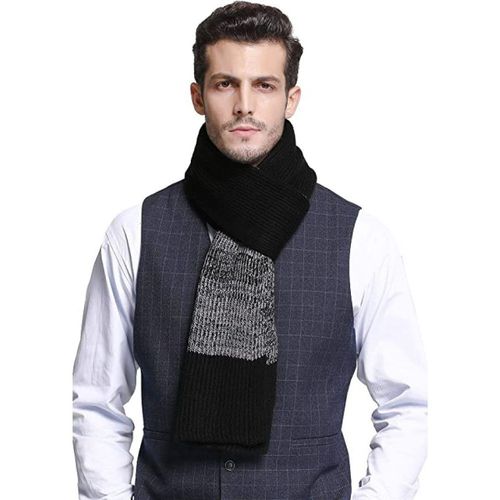 Écharpe Tricotée Pour Homme Douce Et Chaude Au Toucher Cachemire En Laine Mérinos Australienne Klb
