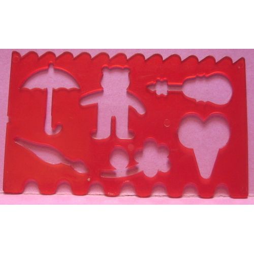Pochoir Thème Formes Diverses " Parapluie - Ours - Pinceau - Violon - Glace