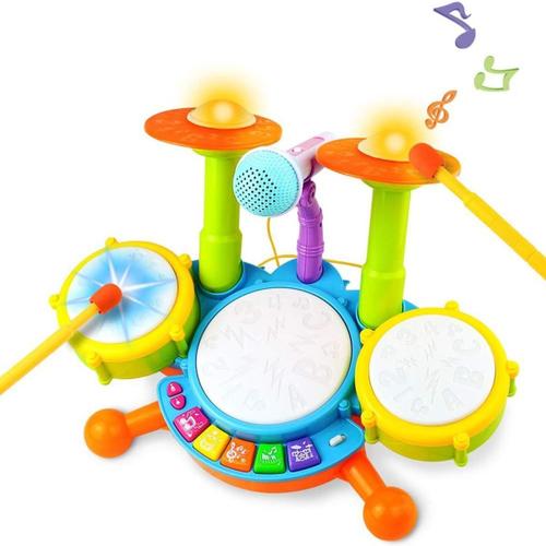 Jouets De Batterie Pour Enfants, Instruments De Musique Pour Les Tout-Petits, Avec Comptines Klb