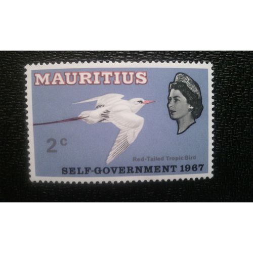 Timbre Mauritius ( Yt 292 ) 1967 Oiseau Tropique À Queue Rousse (Phaethon Rubricauda)