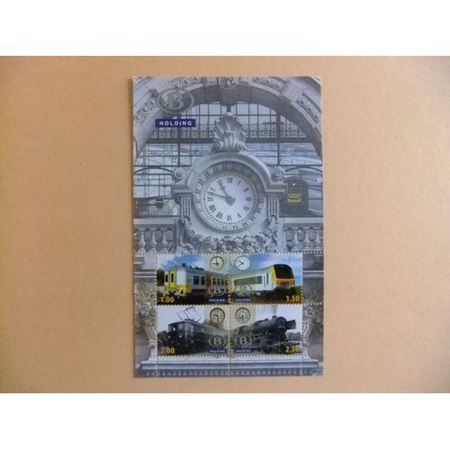 Belgique Belgique 2008 Locomotives De Différentes Périodes Et Montres Yvert 529/32 ** Mnh