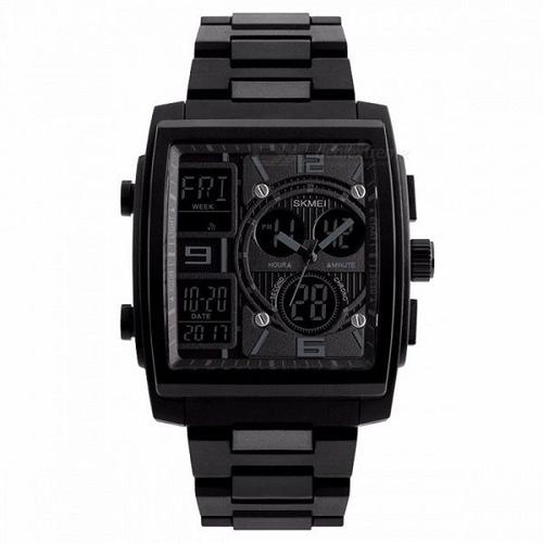 Montre Double Affichage-Digital Et Analogique-Chrono-5 Alarmes-Homme