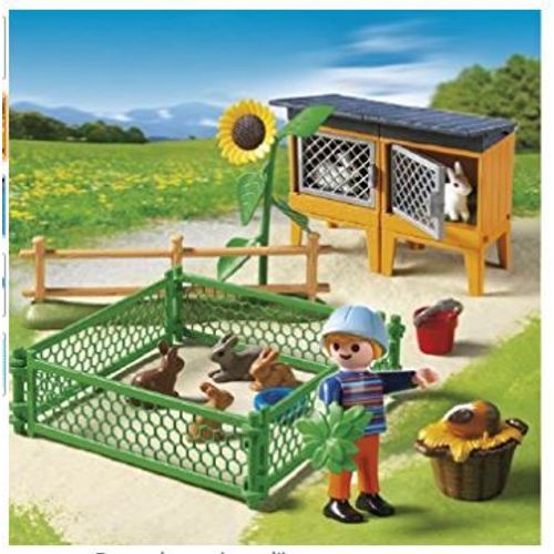 Playmobil 5123 - Jeu De Construction - Enclos À Lapins Et Enfant