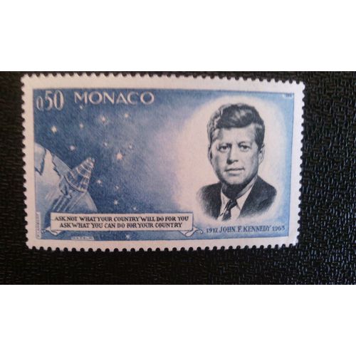 Timbre Monaco ( Yt 658 ) 1964 John F. Kennedy (1917-1963)