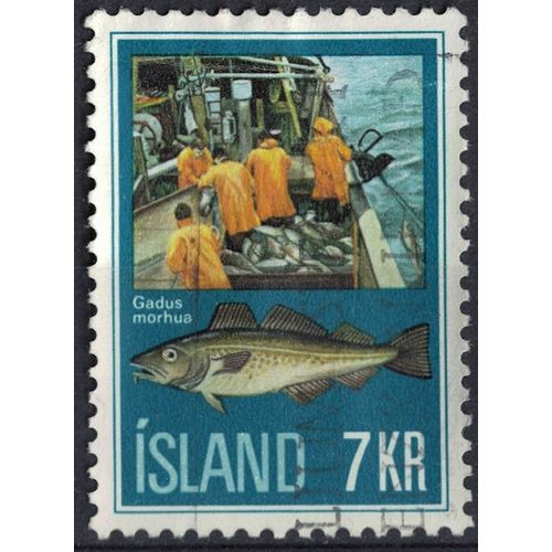 Islande 1971 Oblitéré Used Pêche Fishing Gadus Morhua Morue Atlantic Cod Su