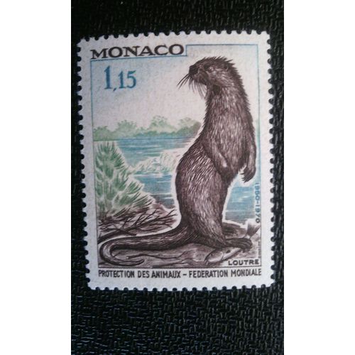 Timbre Monaco ( Yt 814 ) 1970 Loutre Eurasienne (Lutra Lutra)