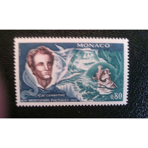 Timbre Monaco ( Yt 841 ) 1970 Alphonse Marie Louis De Prat De Lamartine (1790-1869),