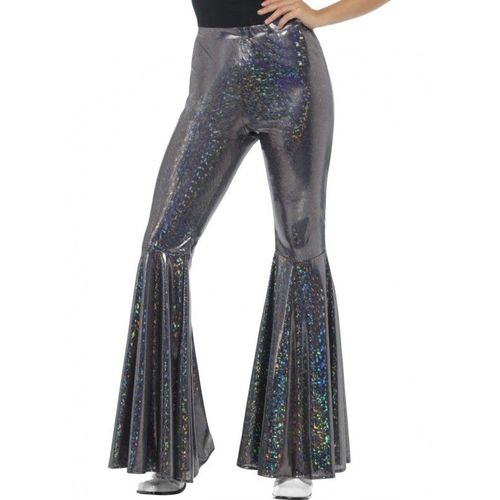 Pantalon Rétro Années 60-70 Femme - S/M - Argent