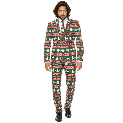 Costume Mr. Festive Vert Homme Opposuits Noël M (50)