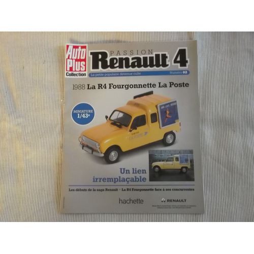 Fascicule Voiture Renault 4 N° 2 : Fourgonnette La Poste 1/43-Hachette