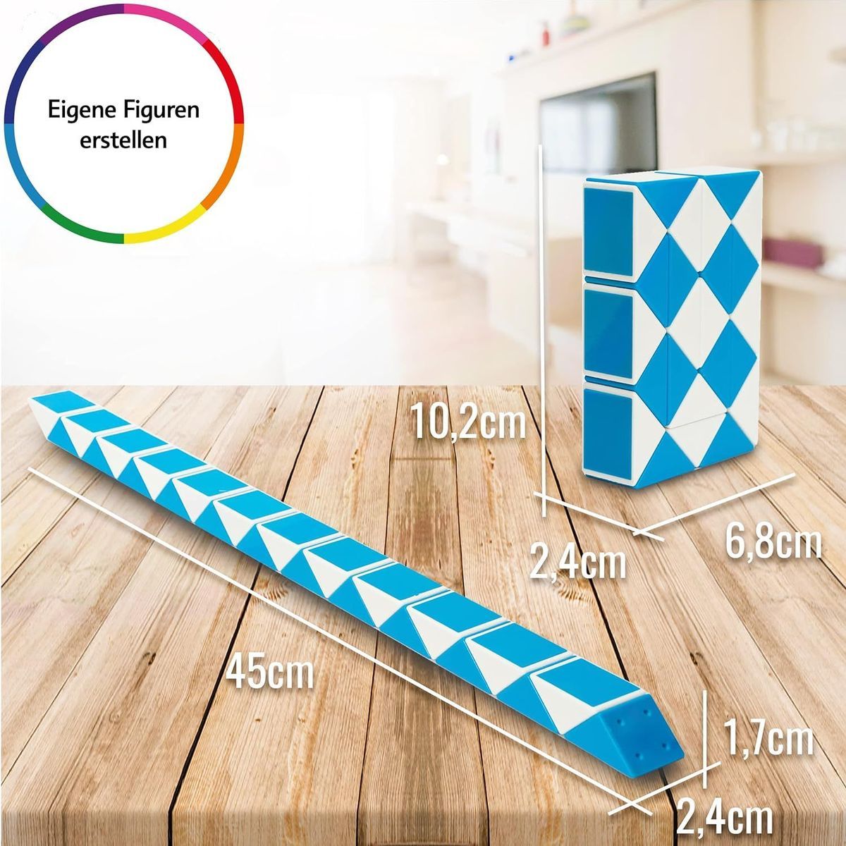 Cubixs Magic Snake - 24 Blocs, Jaune Klb - 2